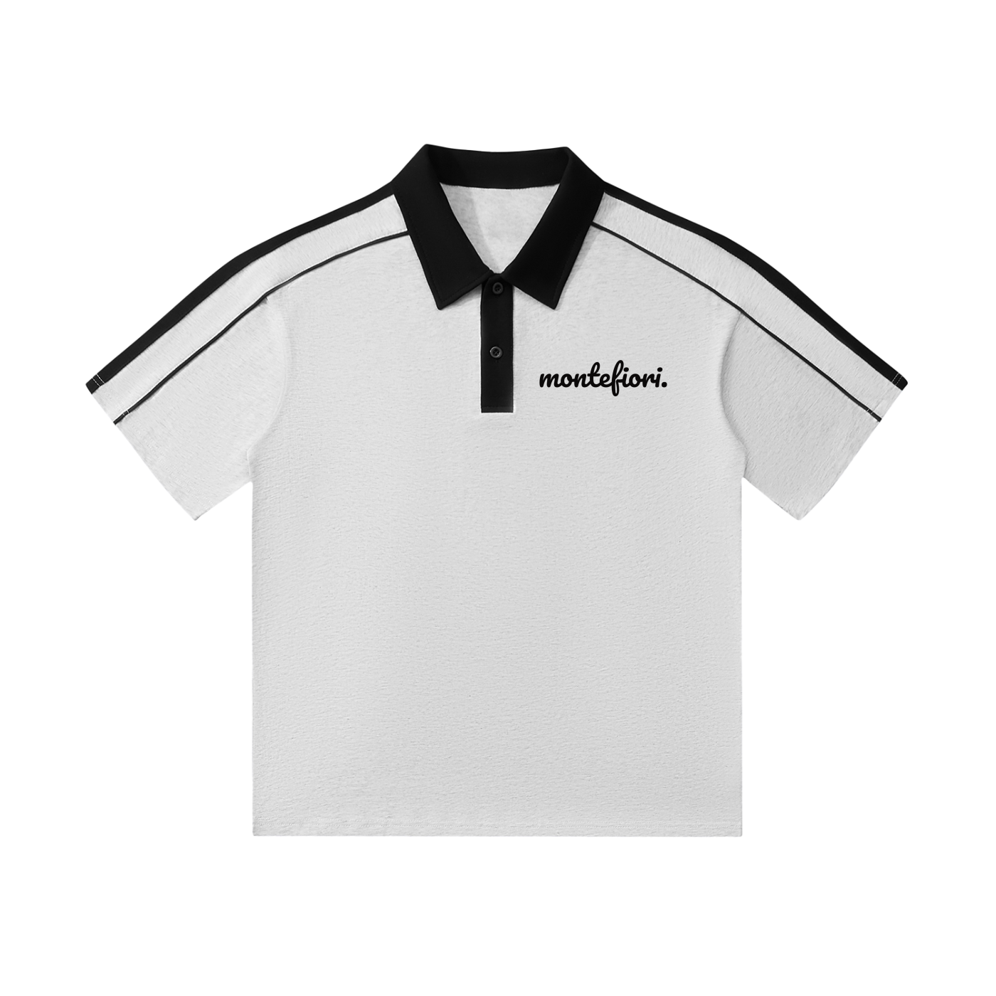 Contrast Collar Short-Sleeve Polo Shirt