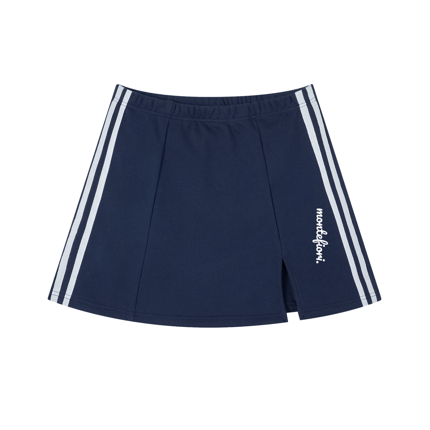 Contrast Side Stripe Slit Skirt