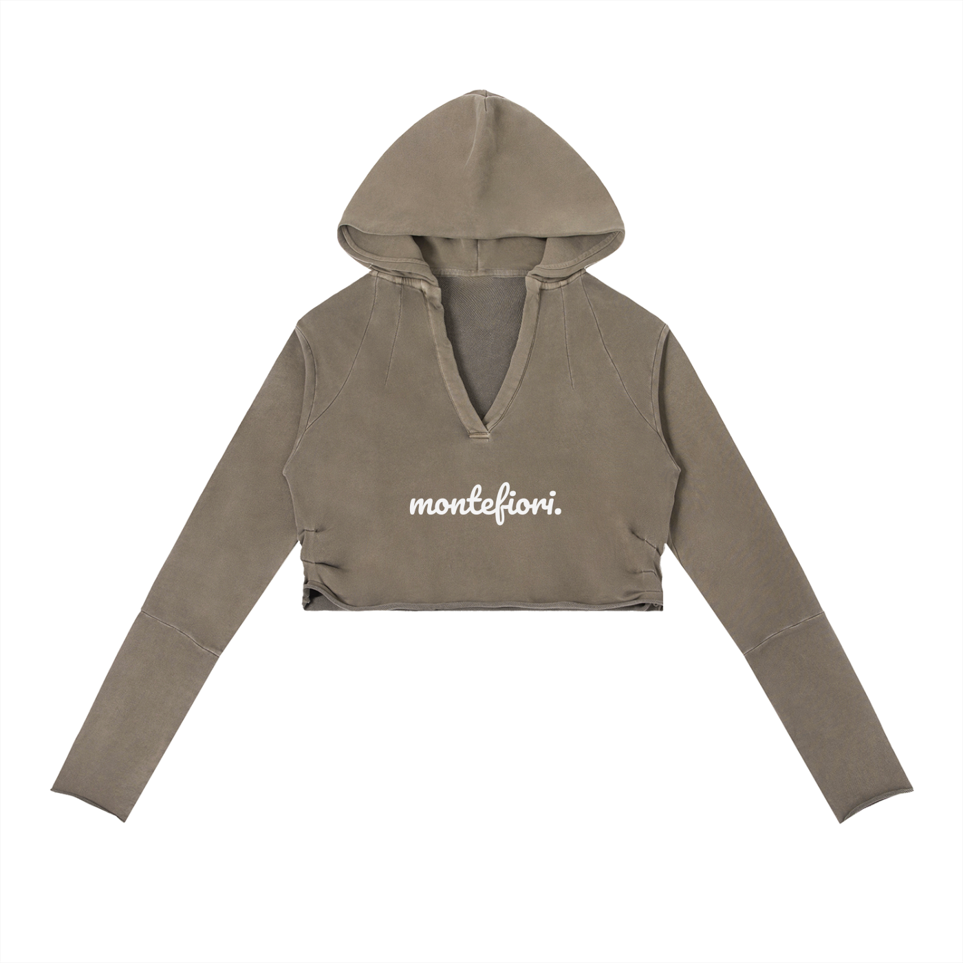 Montefiori Vintage Washed Raw Edge Hoodie