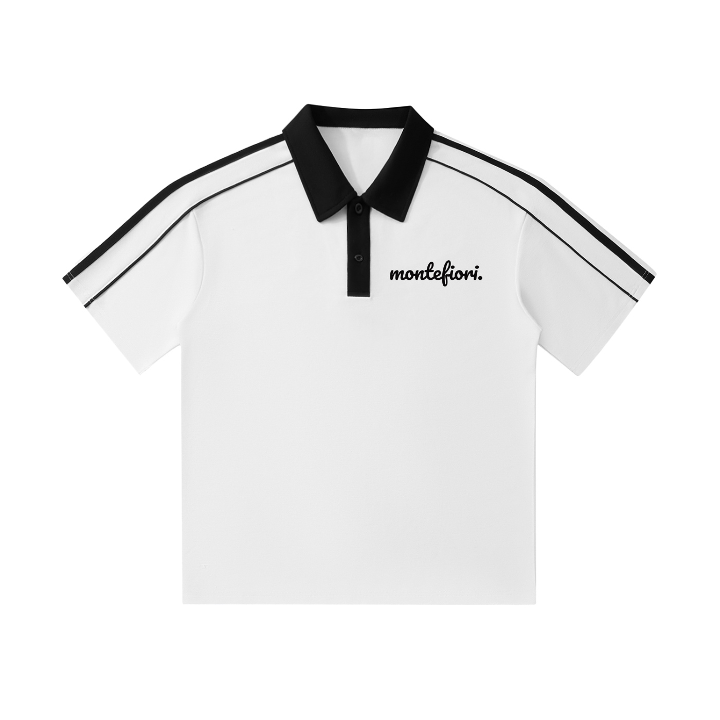 Contrast Collar Short-Sleeve Polo Shirt
